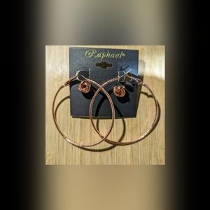 New Rose Gold Earring Set